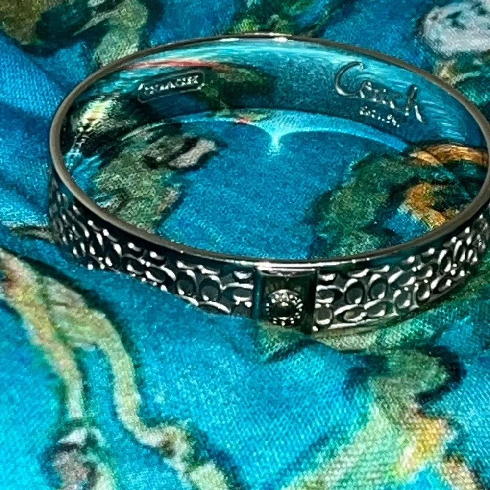 Coach Silver tone Bangle, Small - Picture 6 of 8